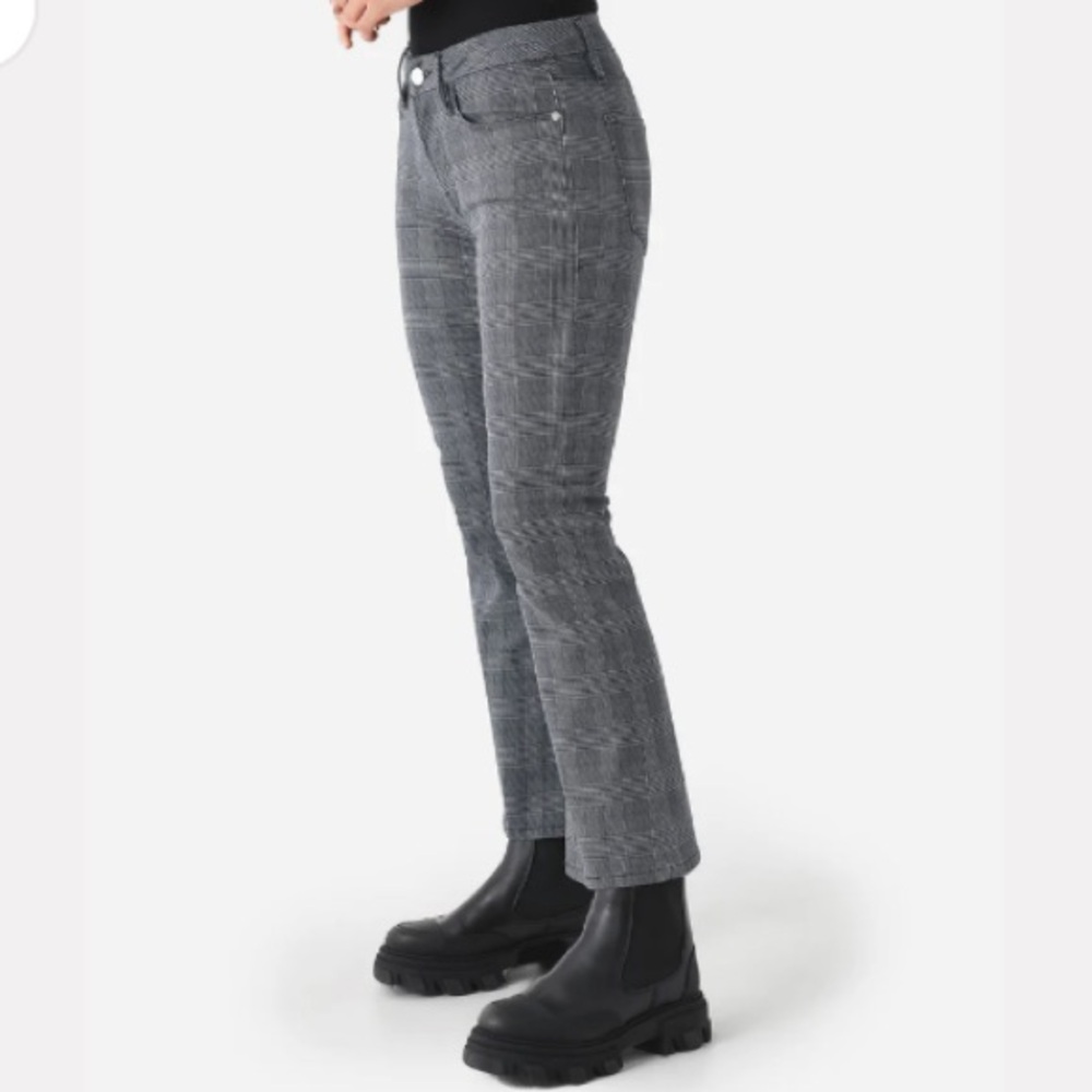 Frame Le Crop Mini Boot in Plaid
